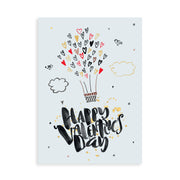 Happy Valentines Day card with gin, whisky, vodka, brandy or rum