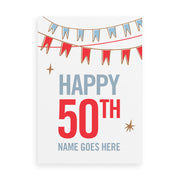Milestone birthday with bunting