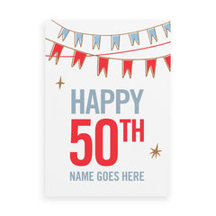 Milestone birthday with bunting