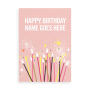 Birthday candles with sparkles