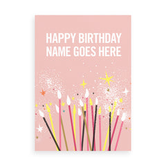 Birthday candles with sparkles