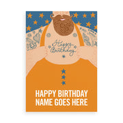 Jolly chap in orange vest - birthday