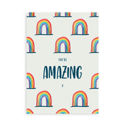 You're Amazing Rainbow card with gin, whisky, vodka, brandy or rum