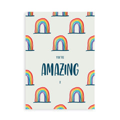 You're Amazing Rainbow card with gin, whisky, vodka, brandy or rum