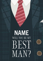 Personalised "Will you be my best man?" card