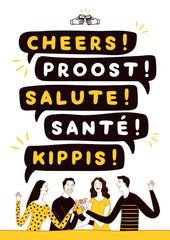 "Cheers!" languages card