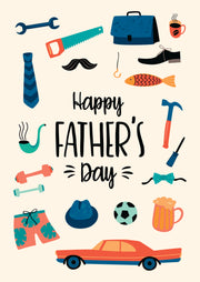 "Happy fathers day" bits and bobs card