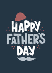 "Happy fathers day" moustache card